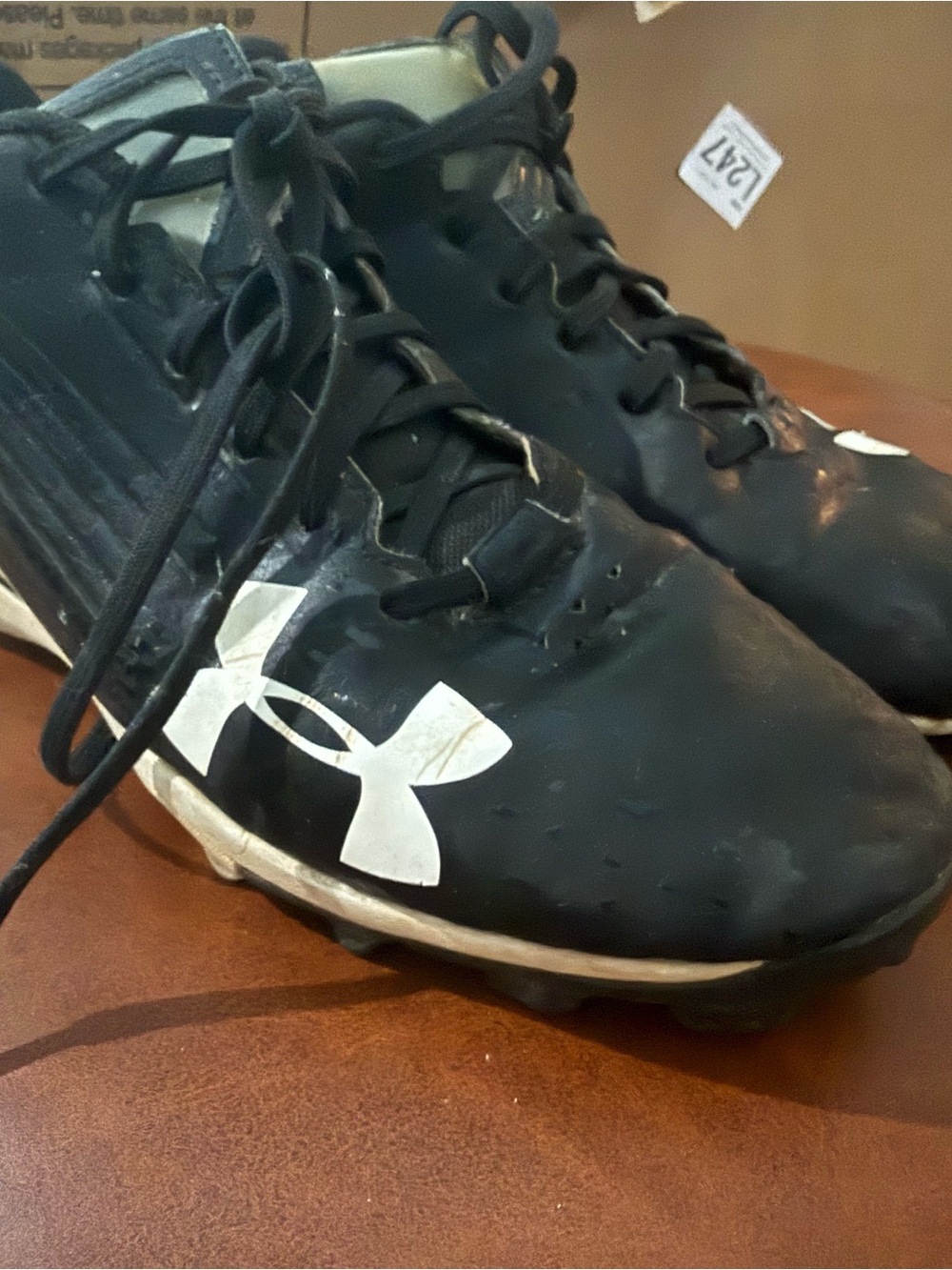 Under Armour Black and White Baseball Cleats